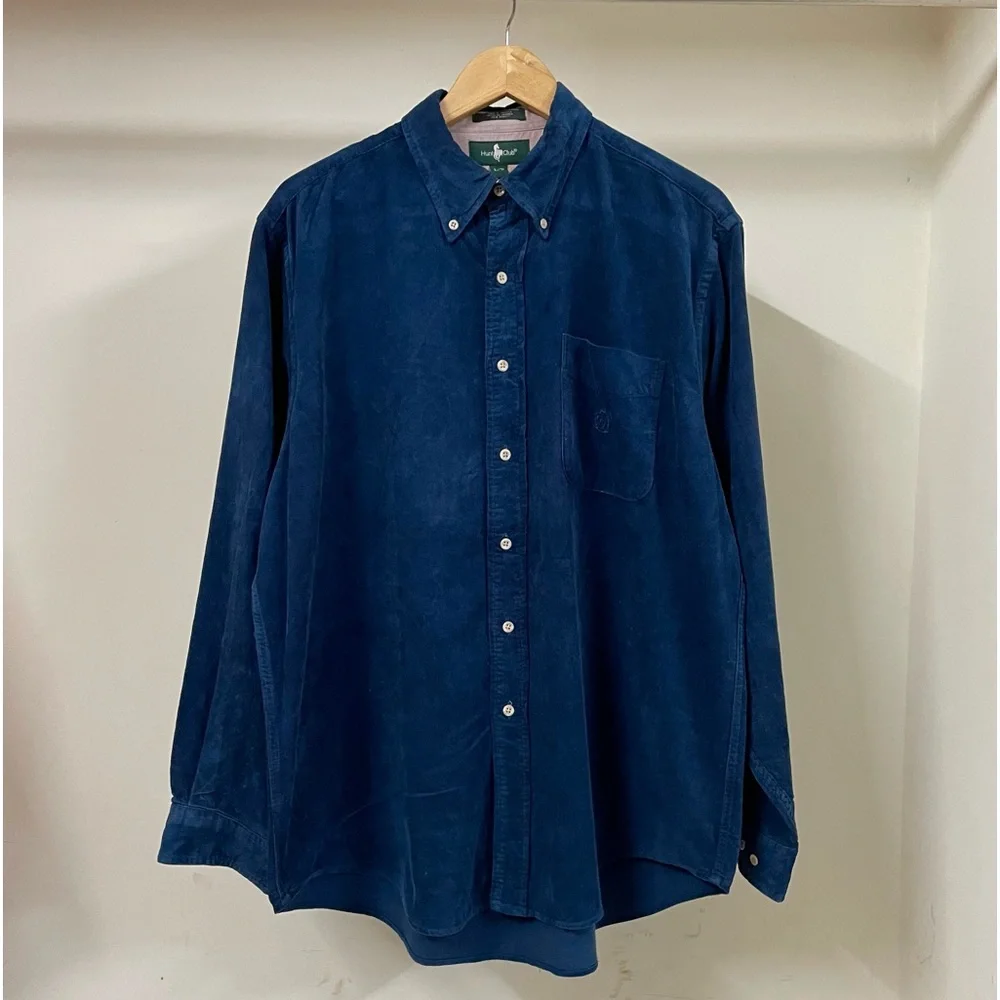 HUNT CLUB AUTHENTIC CORDUROY NAVY BLUE SHIRT FOR MEN’S & WOMEN’S - Picture 1 of 5